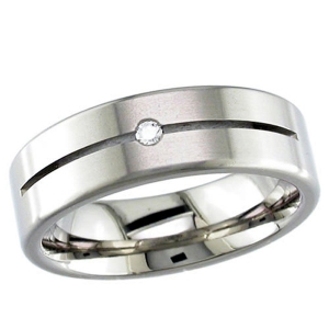 Diamond Wedding Ring Titanium (TBC2DS)